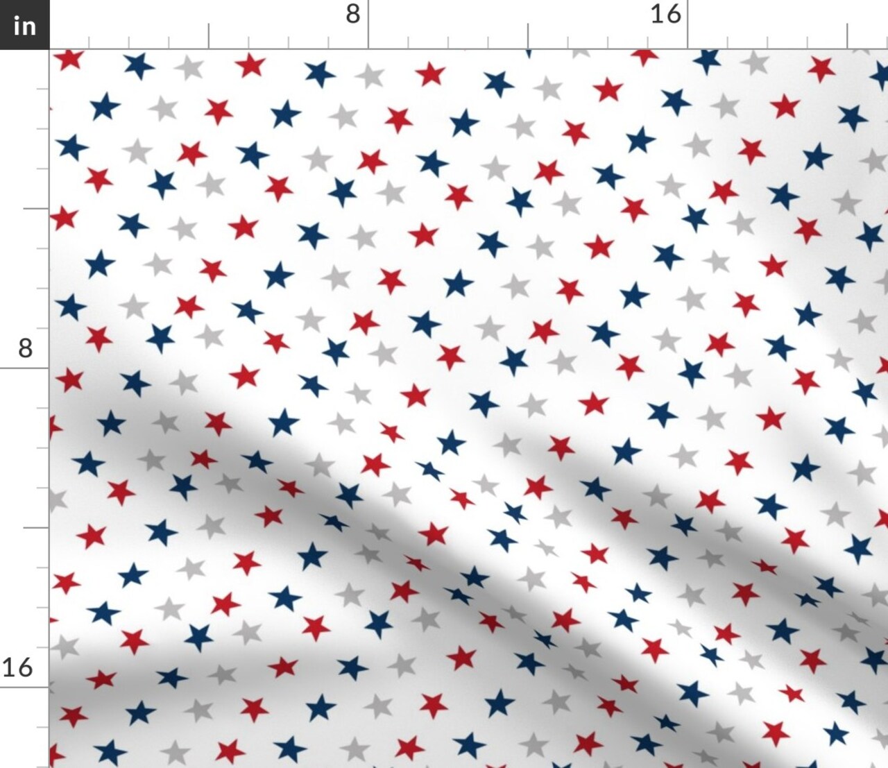 Stars Usa America Red White Blue July 4Th Patriotic Stripes Custom Printed Fabric by Spoonflower Various Fabrics by the Yard or Fat Quarter